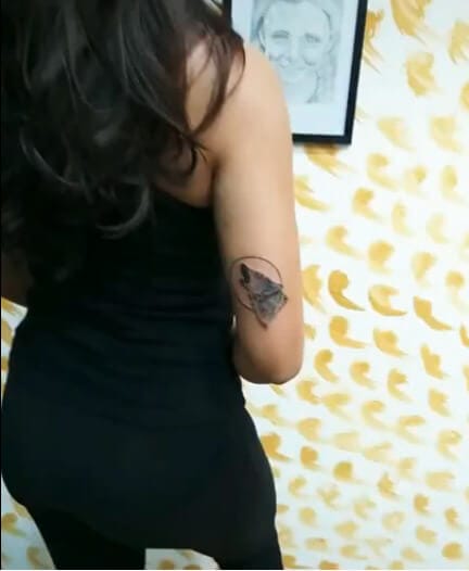 Sofia Ansari Wolf Tattoo