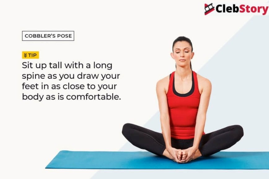How to do cobbler’s pose to open up your hips 1